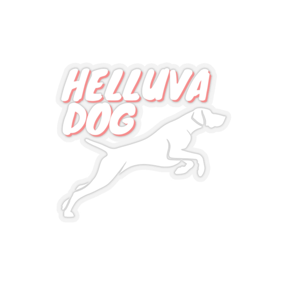 Helluva Dog Sticker - White